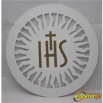 Biała Hostia JHS 49 cm (PCV) - Pierwsza Komunia, Boże Ciało, dekoracje