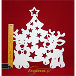 Renifery + Choinka 49 cm! dekoracja świąteczna witryny sklepu, pcv (NA ZAMÓWIENIE) 