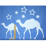 Dwa Wielbłądy Nr 01 (NA ZAMÓWIENIE) Styropianowe dekoracje na Jasełka 