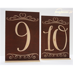 Rustykalne tablice z numerami stołów 1-10 (NA ZAMÓWIENIE) ślub, wesele, dekoracje