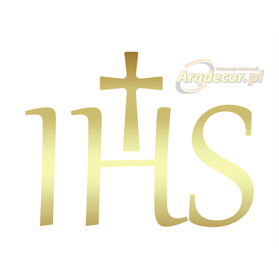IHS Złota naklejka nr 02. Pierwsza Komunia, Boże Ciało dekoracje ARQdecor