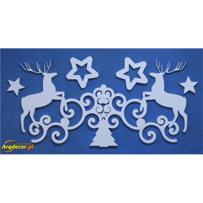 Dwa Renifery + Gwiazdki (2017) dekoracje świąteczne (NA ZAMÓWIENIE) 