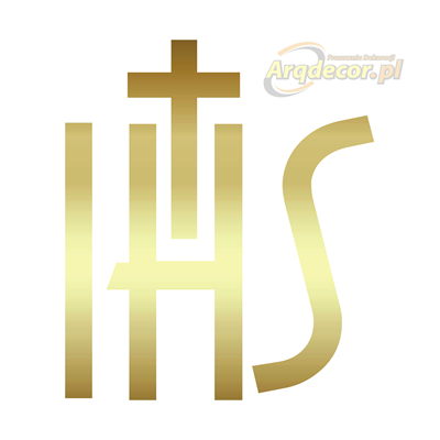 IHS Złota naklejka nr 07. Pierwsza Komunia, Boże Ciało dekoracje ARQdecor