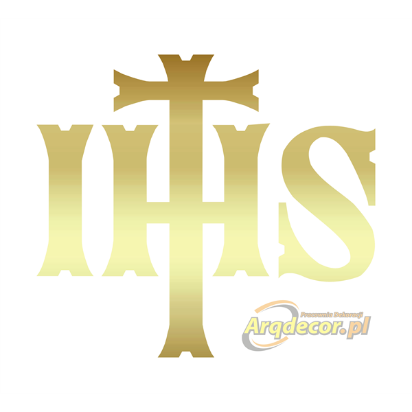 IHS Złota naklejka. Pierwsza Komunia, Boże Ciało dekoracje ARQdecor