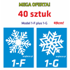 MEGA OFERTA! KMPLET 40 sztuk śnieżynek styropianowych 49 cm! Model 1-G, 1-F 