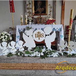 Dwa Duże Anioły + Hostia - styropianowe dekoracje na Pierwszą Komunię (NA ZAMÓWIENIE) 