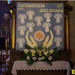 Dłonie z hostią, dekoracje eucharystyczne (NA ZAMÓWIENIE) Pierwsza Komunia, Boże Ciało 