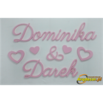 Dominika & Darek, Imiona Nowożeńców , Pary Młodej (NA ZAMÓWIENIE) nr 167 Dekoracje Ślubne