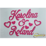 Karolina & Roland, Imiona Nowożeńców , Pary Młodej (NA ZAMÓWIENIE) nr 169 Dekoracje Ślubne