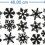 Świąteczne Naklejki Na Witrynę Sklepu 06 (Płatki Śniegu) - Dekoracje Świąteczne