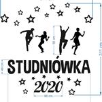 Studniówka 2024-duży styropianowy napis plus gwiazdki nr 02, dekoracje na studniówkę (NA ZAMÓWIENIE)