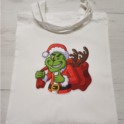 Torba świąteczna na zakupy. Grinch, trwały nadruk! ARQdecor