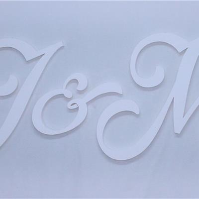 J & M, Inicjały na ścianę Pary Młodej (NA ZAMÓWIENIE) nr 138 dekoracje ślubne