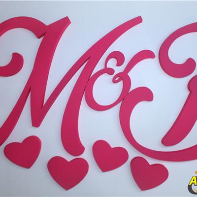 M & B, Inicjały na ścianę Pary Młodej (NA ZAMÓWIENIE) nr 187 dekoracje ślubne