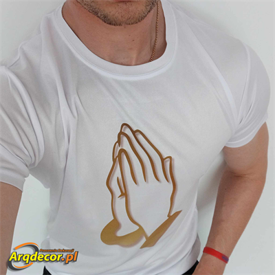 T-shirt koszulka z nadrukiem - dłonie. Dekoracje Eucharystyczne (NA ZAMÓWIENIE). ARQ DECOR 