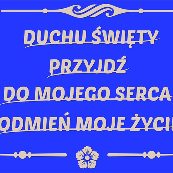 DUCHU ŚWIĘTY PRZYJDŹ DO MOJEGO SERCA ODMIEŃ MOJE ŻYCIE - cytat eucharystyczny xps NR 04